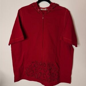 Quacker Factory Red Hooded Jacket